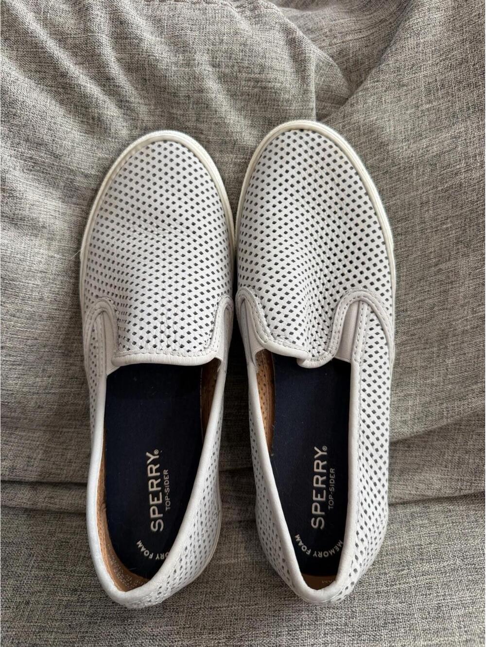 Sperry Top Sider Women Seaside Slip On Sneakers Womens 9 Gray STS95717
